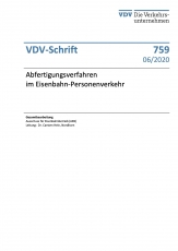 VDV-Schrift 759 Abfertigungsverfahren im Eisenbahn-Personenverkehr [Print]