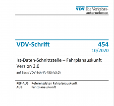 VDV-Schrift 454 - Ist‐Daten‐Schnittstelle - Fahrplanauskunft Version 3.0 [PDF Datei]