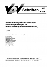 VDV-Schrift 332 Sicherheitsintegritätsanforderungen für Bahnsignalanlagen [PDF Datei]