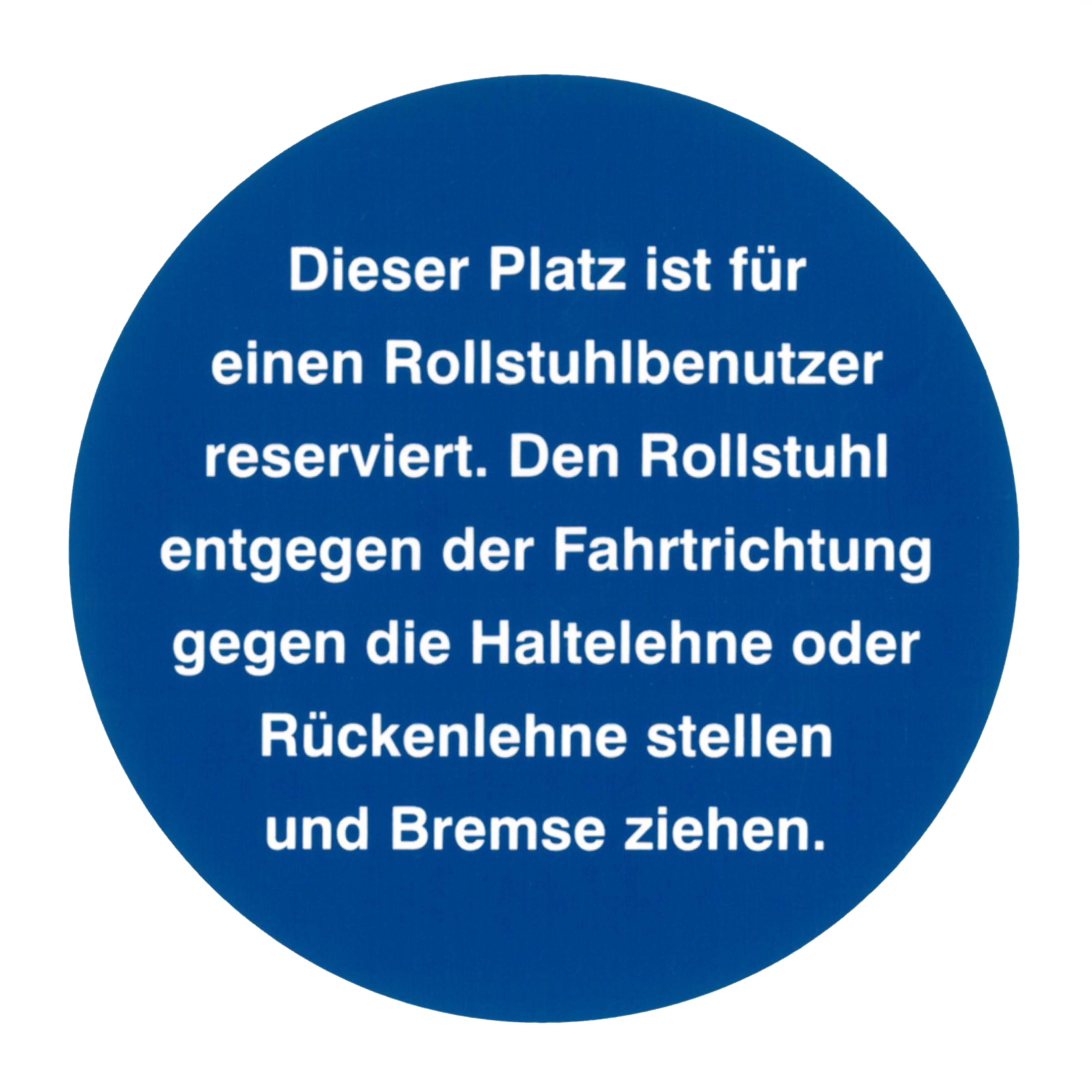 Piktogramm V20406B: Dieser Platz Rollstuhlbenutzer