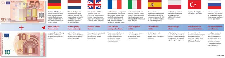 Piktogramm V20501: Mehrsprachenpaket - Fahrgeldhinterziehung