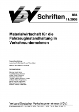 VDV-Schrift 884 Materialwirtschaft für die Fahrzeuginstandhaltung in Verkehrsunternehmen [PDF Datei]