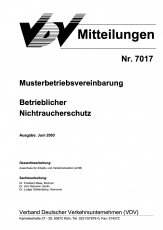 VDV-Mitteilung  7017 Musterbetriebsvereinbarung betrieblicher Nichtraucherschutz [PDF Datei]