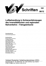 VDV-Schrift 181 Luftbehandlung in Schienenfahrzeugen des innerstädtischen u. reg. Nahverk. ..[Print]