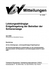 VDV-Mitteilung 9036 Leistungsabhängige Entgeltregelung für Betreiber der Schienenwege [Print]