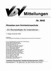 VDV-Mitteilung  9042 Hinweise um Immissionsschutz - Ein Rechtsleitfaden für Unternehmen - [PDF Datei]