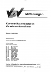 VDV-Mitteilung 4003 Kommunikationsnetze in Verkehrsunternehmen [Print]