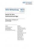 VDV-Mitteilung 9072: Gesetz für faire Verbraucherverträge [PDF]