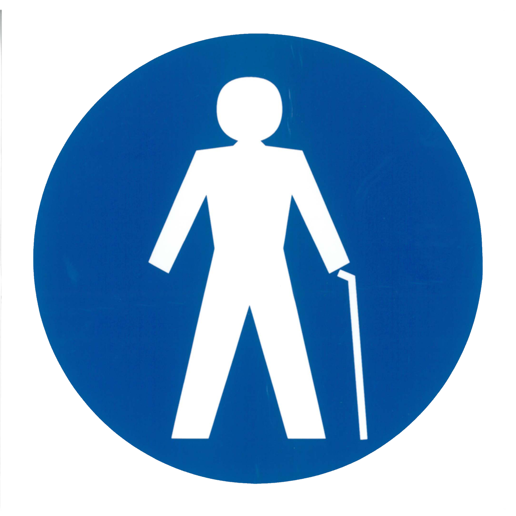 Piktogramm V20405B: Mann mit Stock