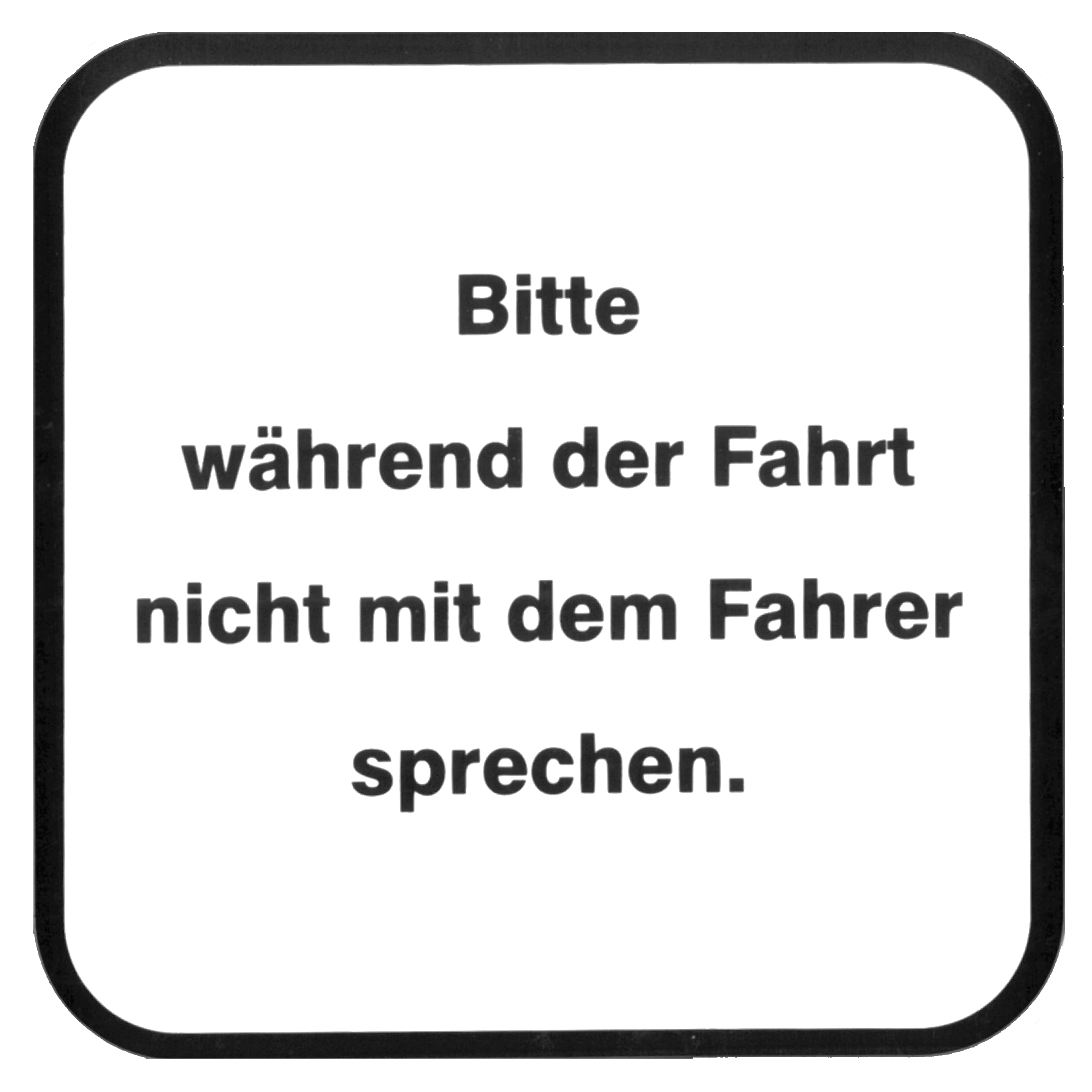 Piktogramm V20410: Unterhaltung mit dem Fahrer