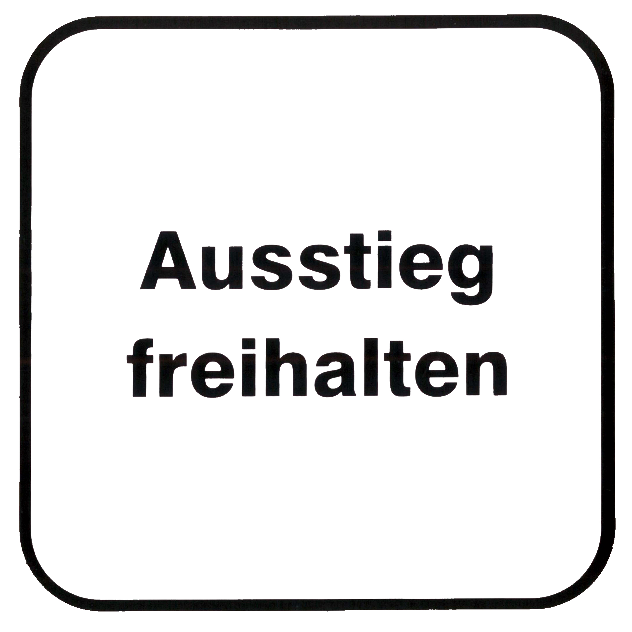 Piktogramm V20480: Ausstieg freihalten
