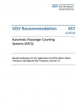 VDV-Schrift 457 Automatic Passsenger Couting Systems (APCS)  [Print]