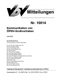 VDV-Mitteilung 10014 Kommunikation von ÖPNV - Großvorhaben [PDF Datei]