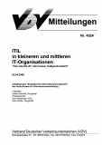 VDV-Mitteilung 4524 ITIL in kleineren und mittleren IT - Organisationen [Print]