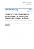VDV-Mitteilung  7041 Empfehlung für eine Rahmendienstanweisung des Unternehmers [PDF Datei]