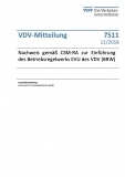 VDV-Mitteilung 7511 Nachweis gemäß CSM-RA zur Einführung des Betriebswerks EVU des VDV (BRW) [PDF Datei]