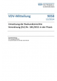 VDV-Mitteilung  9058 Umsetzung der Buskundenrechteverordnung (EU) Nr. 181/2011 in der Praxis [Print]