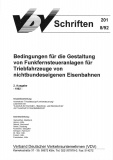 VDV-Schrift  201 Bedingungen für die Gestaltung von Funkfernsteueranlagen  f. Triebfahrzeuge [Print]