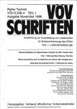 VÖV-Schrift 6.030.4 Empfehlung z. Ausarbeitung v. Lastenheften f. Schienenfahrzeuge des ÖPNV [Print]