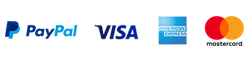 Einfache Zahlung über Paypal, auch mit Kreditkarte möglich, ohne Anmeldung